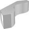 Ekena Millwork 5-in. W x 16-in. D x 16-in. H Stanfield Architectural Grade PVC Knee Brace BRCP05X16X16STA - alternate 2